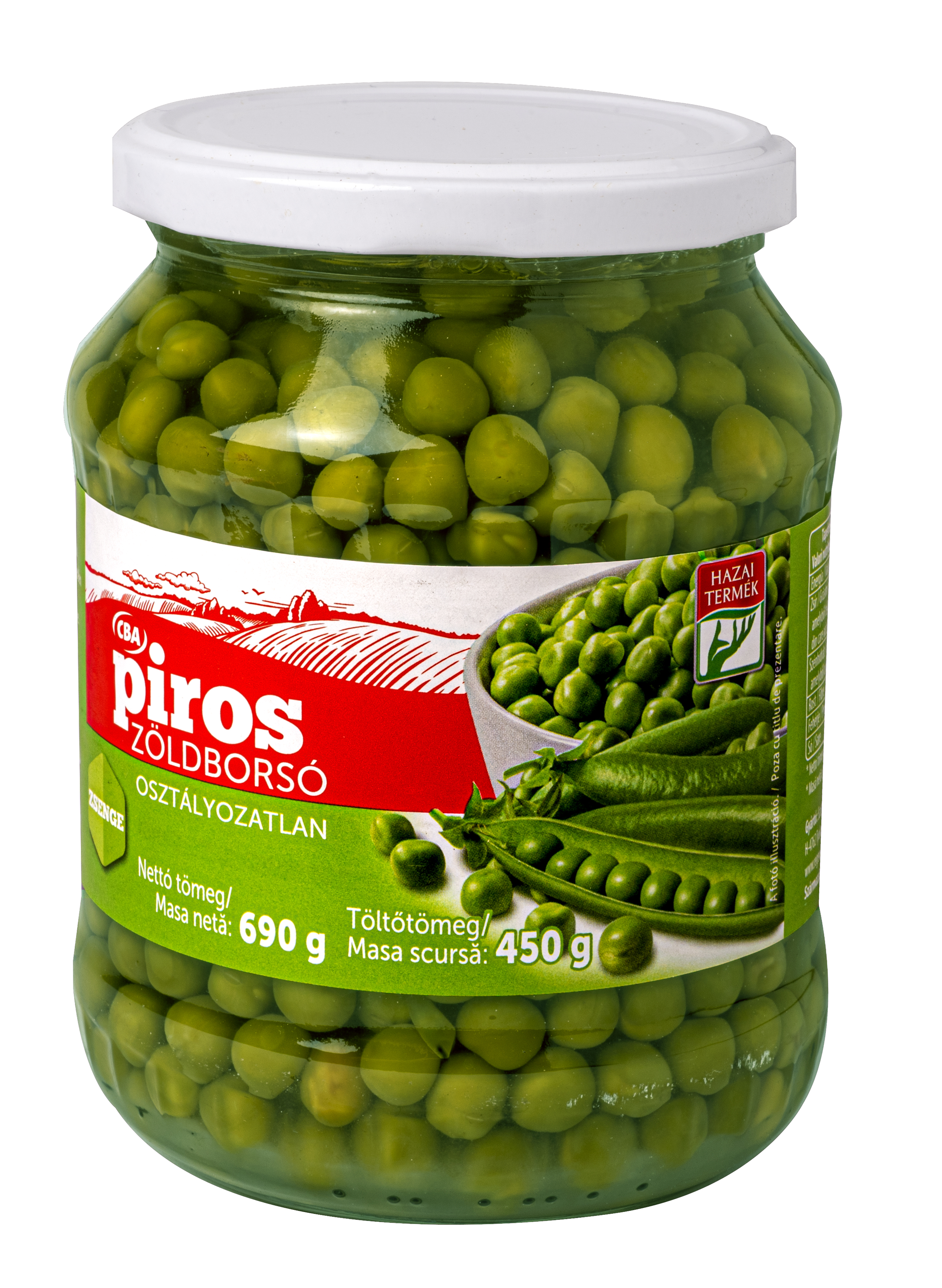 CBA Piros Zöldborsó 720ml